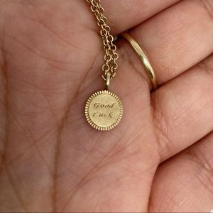 TINY SOLID GOLD GOOD LUCK CHARM